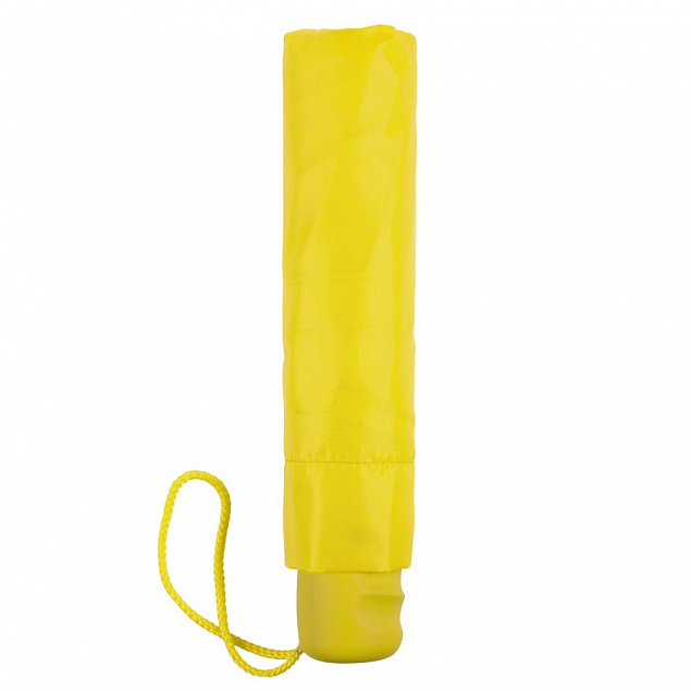 Зонт складной Basic, желтый с логотипом в Москве заказать по выгодной цене в кибермаркете AvroraStore