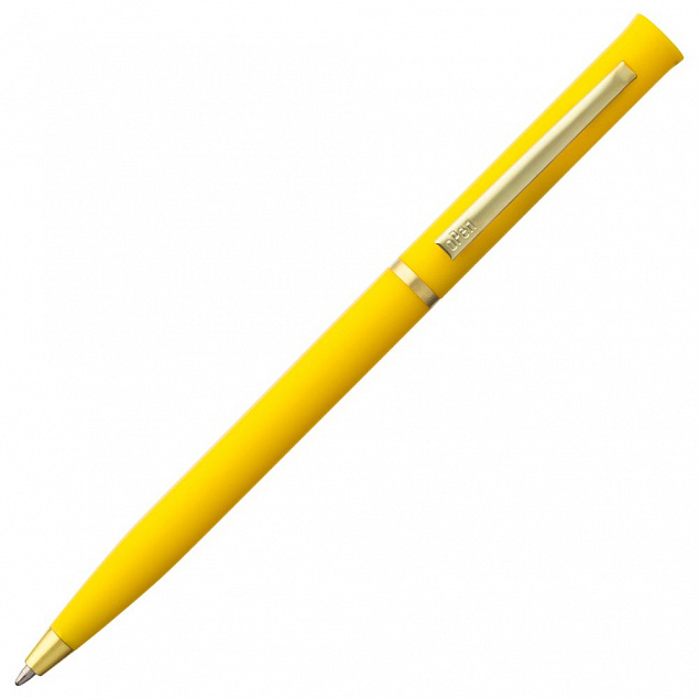 Ручка шариковая Euro Gold, желтая с логотипом в Москве заказать по выгодной цене в кибермаркете AvroraStore