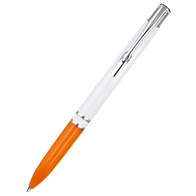 Ручка пластиковая Milana, оранжевая с логотипом в Москве заказать по выгодной цене в кибермаркете AvroraStore