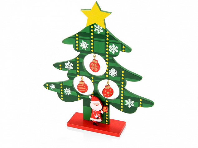 Декоративная елочка c игрушками и Дедом Морозом с логотипом в Москве заказать по выгодной цене в кибермаркете AvroraStore