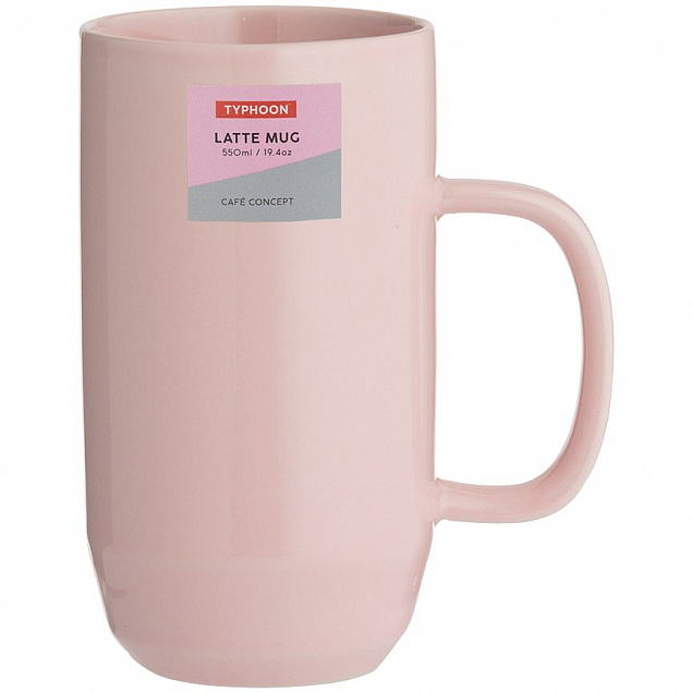 Чашка для латте Cafe Concept, розовая с логотипом в Москве заказать по выгодной цене в кибермаркете AvroraStore