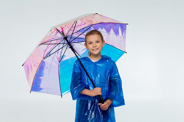 Дождевик-плащ детский BrightWay Kids, синий с логотипом в Москве заказать по выгодной цене в кибермаркете AvroraStore