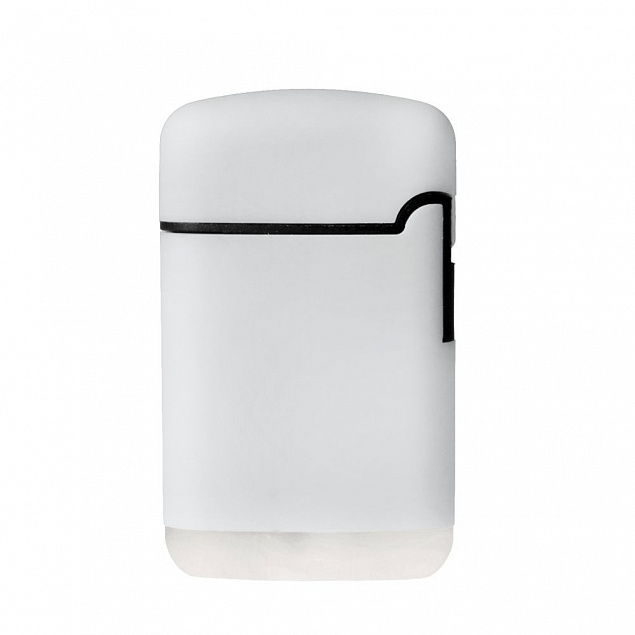 Зажигалка Zenga, турбо, многоразовая, белая с логотипом в Москве заказать по выгодной цене в кибермаркете AvroraStore