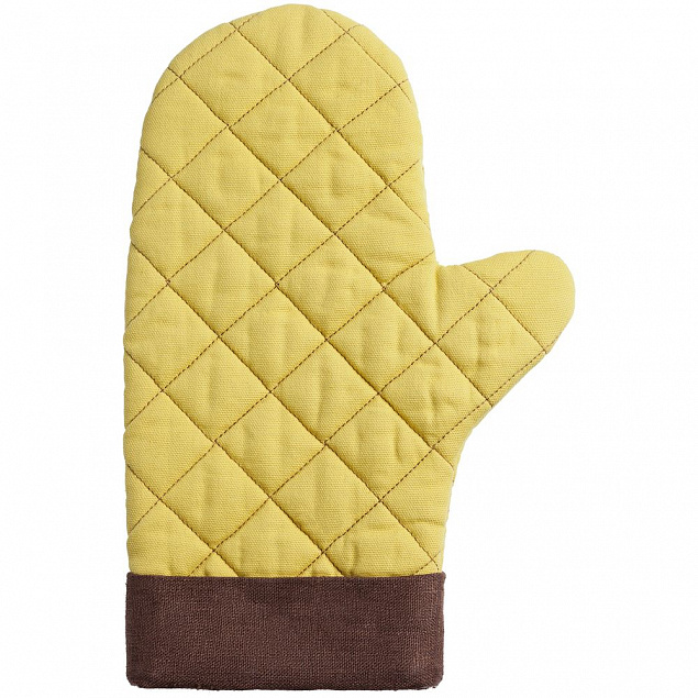 Прихватка-рукавица Keep Palms, горчичная с логотипом в Москве заказать по выгодной цене в кибермаркете AvroraStore