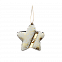 Ёлочная игрушка Звездочка (белый с золотым ) с логотипом в Москве заказать по выгодной цене в кибермаркете AvroraStore