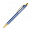 Шариковая ручка Cardin, лазурная/золото с логотипом в Москве заказать по выгодной цене в кибермаркете AvroraStore