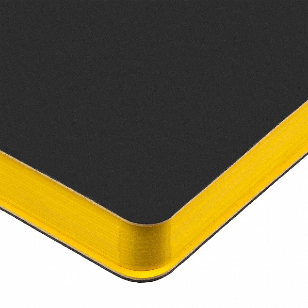 Ежедневник Flexpen Black, недатированный, черный с желтым с логотипом в Москве заказать по выгодной цене в кибермаркете AvroraStore