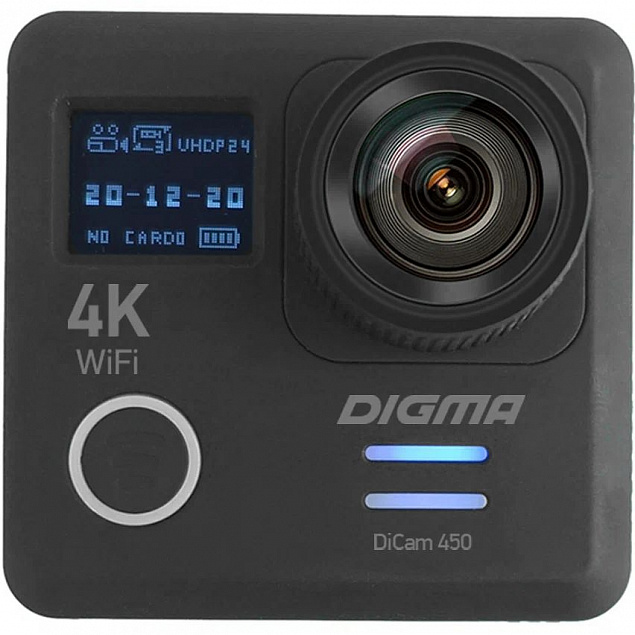 Экшн-камера Digma DiCam 450, черная с логотипом в Москве заказать по выгодной цене в кибермаркете AvroraStore