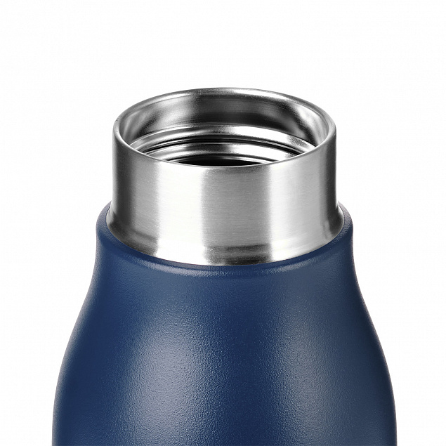 Термобутылка вакуумная герметичная Sevilla, синяя с логотипом в Москве заказать по выгодной цене в кибермаркете AvroraStore