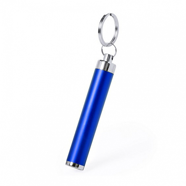 Брелок BIMOX с фонариком, синий, металл с логотипом  заказать по выгодной цене в кибермаркете AvroraStore