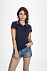 Рубашка поло женская PASADENA WOMEN 200 с контрастной отделкой, белая с синим с логотипом в Москве заказать по выгодной цене в кибермаркете AvroraStore