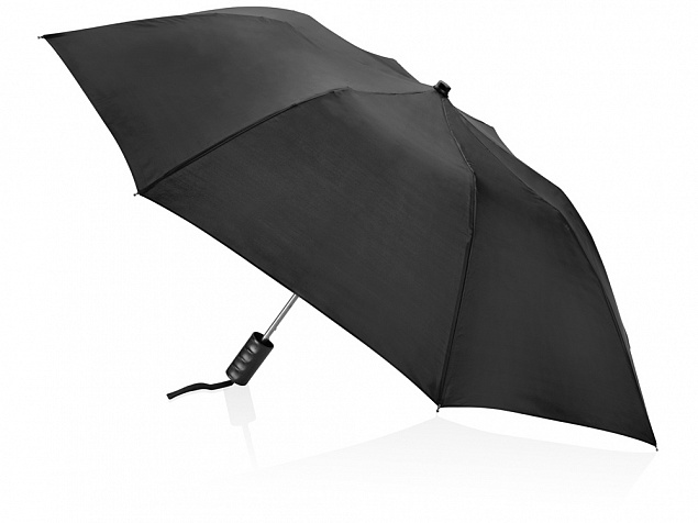 Зонт складной Андрия, черный с логотипом в Москве заказать по выгодной цене в кибермаркете AvroraStore