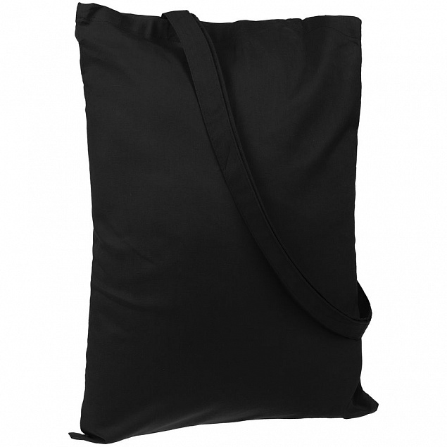 Холщовая сумка Basic 105, черная с логотипом в Москве заказать по выгодной цене в кибермаркете AvroraStore
