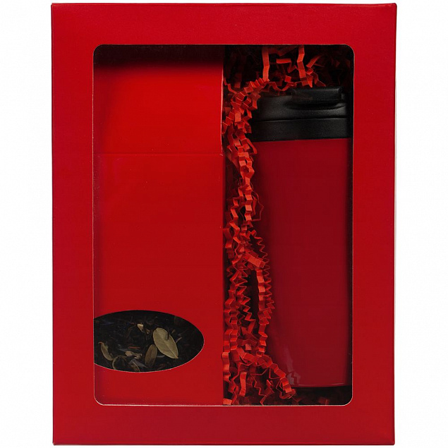 Коробка с окном InSight, красная с логотипом в Москве заказать по выгодной цене в кибермаркете AvroraStore