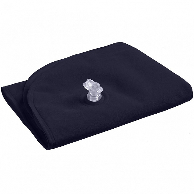 Надувная подушка под шею «СКА», темно-синяя с логотипом в Москве заказать по выгодной цене в кибермаркете AvroraStore