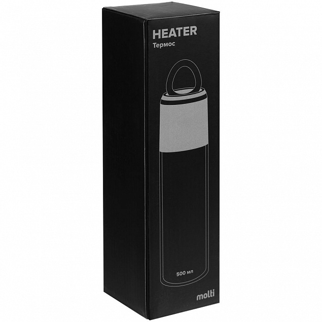 Термос Heater, синий с логотипом в Москве заказать по выгодной цене в кибермаркете AvroraStore