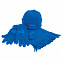 Набор "Зима" (шапка, шарф, перчатки), синий с логотипом в Москве заказать по выгодной цене в кибермаркете AvroraStore