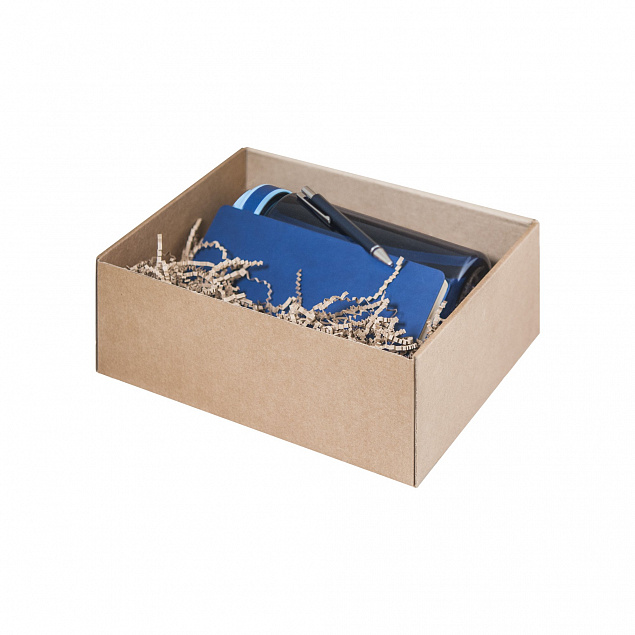 Подарочный набор Portobello синий в малой универсальной подарочной коробке (Ежедневник недат А5, Спортбутылка, Ручка) с логотипом в Москве заказать по выгодной цене в кибермаркете AvroraStore