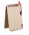 Блокнот на кольцах Eco Note с ручкой, красный с логотипом  заказать по выгодной цене в кибермаркете AvroraStore
