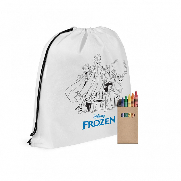 Рюкзак-раскраска с мелками Frozen, белый с логотипом в Москве заказать по выгодной цене в кибермаркете AvroraStore