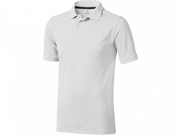 Рубашка поло Calgary мужская, белый с логотипом  заказать по выгодной цене в кибермаркете AvroraStore