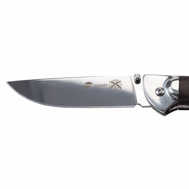 Складной нож Stinger 9905, коричневый с логотипом в Москве заказать по выгодной цене в кибермаркете AvroraStore