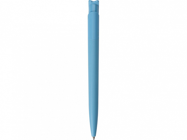 Шариковая ручка из переработанного rPET материала RECYCLED PET PEN F, матовая, голубой с логотипом в Москве заказать по выгодной цене в кибермаркете AvroraStore