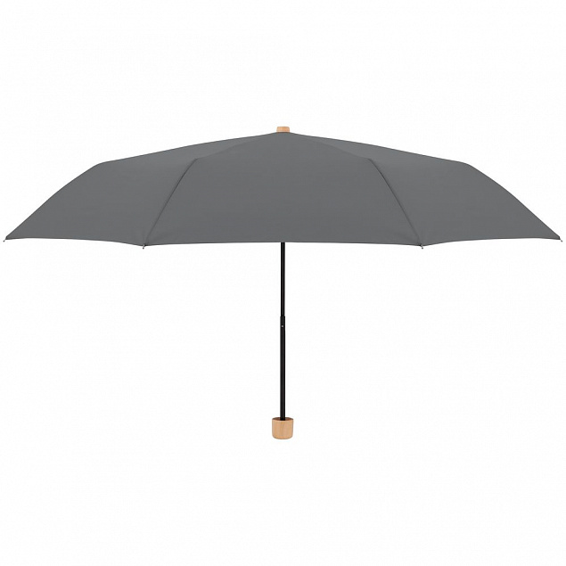 Зонт складной Nature Mini, серый с логотипом в Москве заказать по выгодной цене в кибермаркете AvroraStore