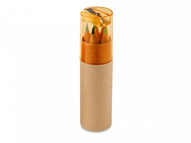 Коробка с 6 цветными карандашами «ROLS» с логотипом в Москве заказать по выгодной цене в кибермаркете AvroraStore