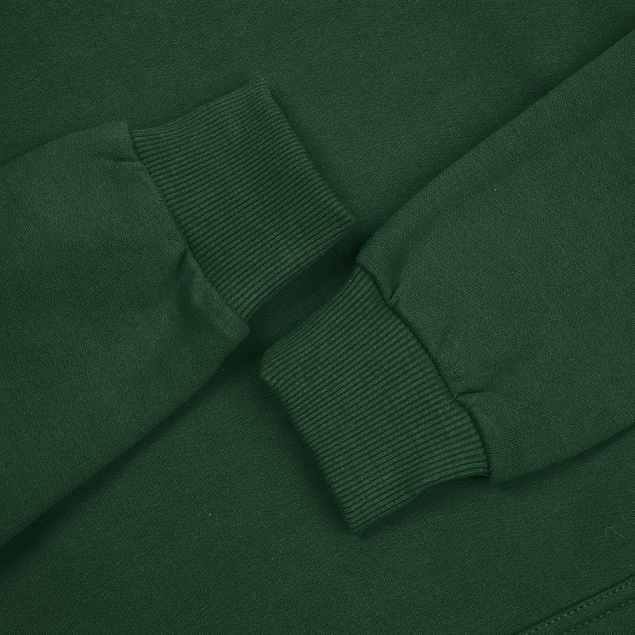 Толстовка с капюшоном Unit Kirenga Heavy, темно-зеленая с логотипом в Москве заказать по выгодной цене в кибермаркете AvroraStore
