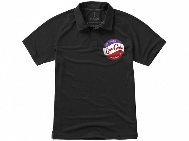 Рубашка поло Ottawa мужская, черный с логотипом в Москве заказать по выгодной цене в кибермаркете AvroraStore