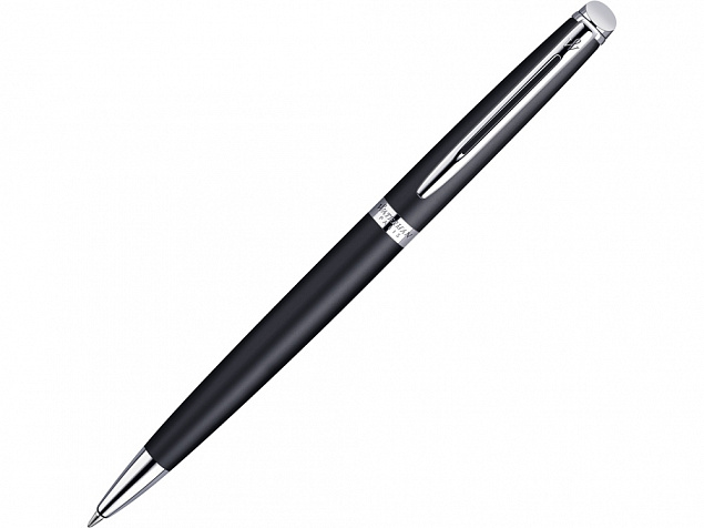 Ручка шариковая Waterman Hemisphere Matt Black CT M, черный матовый/серебристый с логотипом  заказать по выгодной цене в кибермаркете AvroraStore