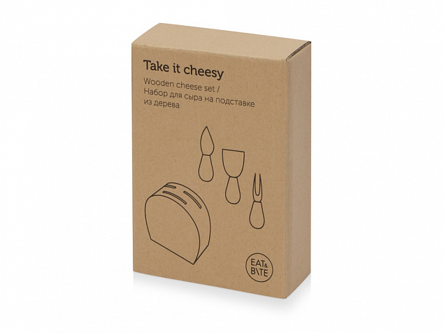 Набор из ножей для сыра на подставке Take it cheesy с логотипом в Москве заказать по выгодной цене в кибермаркете AvroraStore