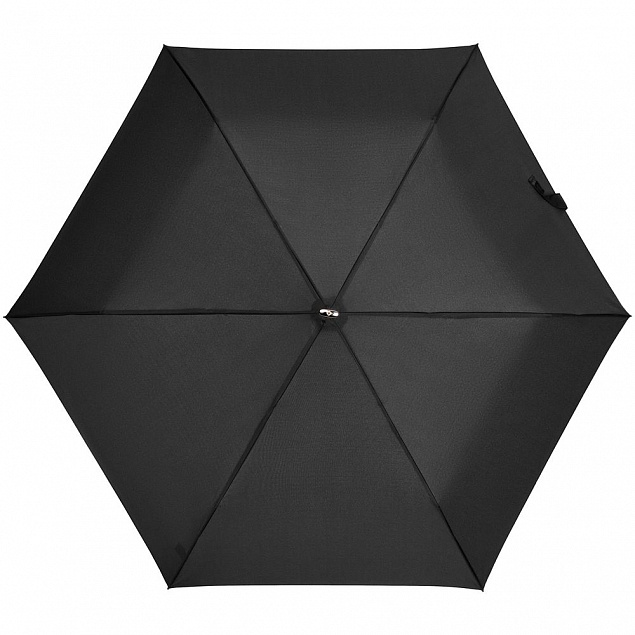 Зонт складной Rain Pro Flat, черный с логотипом в Москве заказать по выгодной цене в кибермаркете AvroraStore