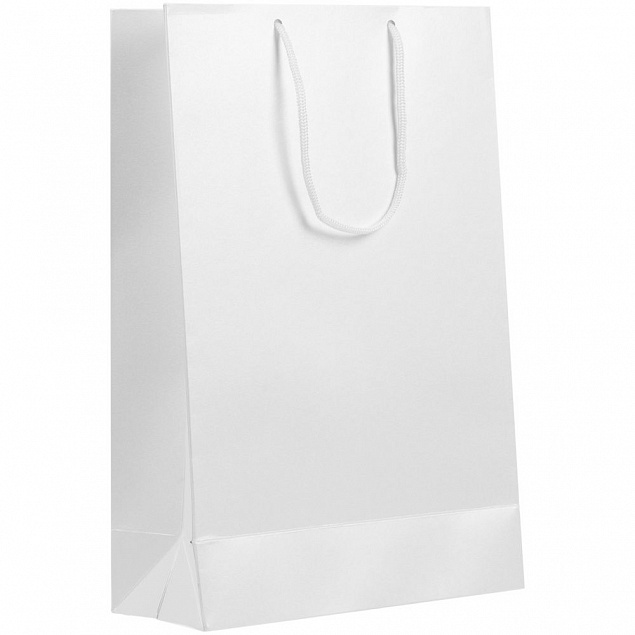 Пакет бумажный «Блеск», средний, белый с логотипом в Москве заказать по выгодной цене в кибермаркете AvroraStore