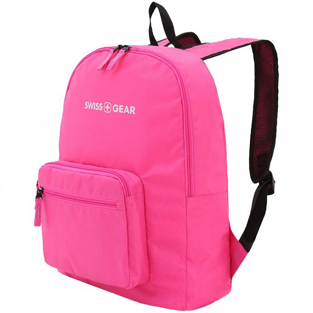 Рюкзак складной Swissgear, розовый с логотипом в Москве заказать по выгодной цене в кибермаркете AvroraStore