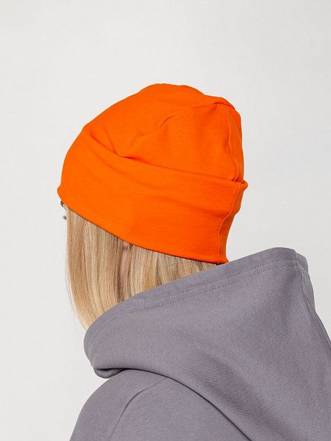 Шапка HeadOn ver.2, оранжевая с логотипом  заказать по выгодной цене в кибермаркете AvroraStore