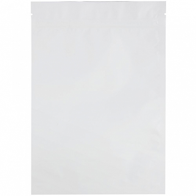 Пакет с замком Zippa L, белый матовый с логотипом  заказать по выгодной цене в кибермаркете AvroraStore