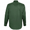 Рубашка мужская с длинным рукавом BEL AIR, темно-зеленая с логотипом в Москве заказать по выгодной цене в кибермаркете AvroraStore