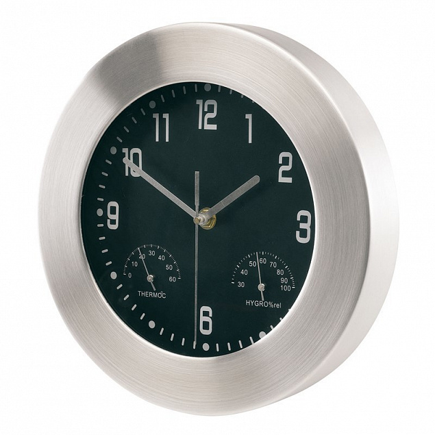 Настенные алюминивые часы JUPITER, серебряный с логотипом в Москве заказать по выгодной цене в кибермаркете AvroraStore