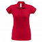 Рубашка поло женская Heavymill красная с логотипом в Москве заказать по выгодной цене в кибермаркете AvroraStore