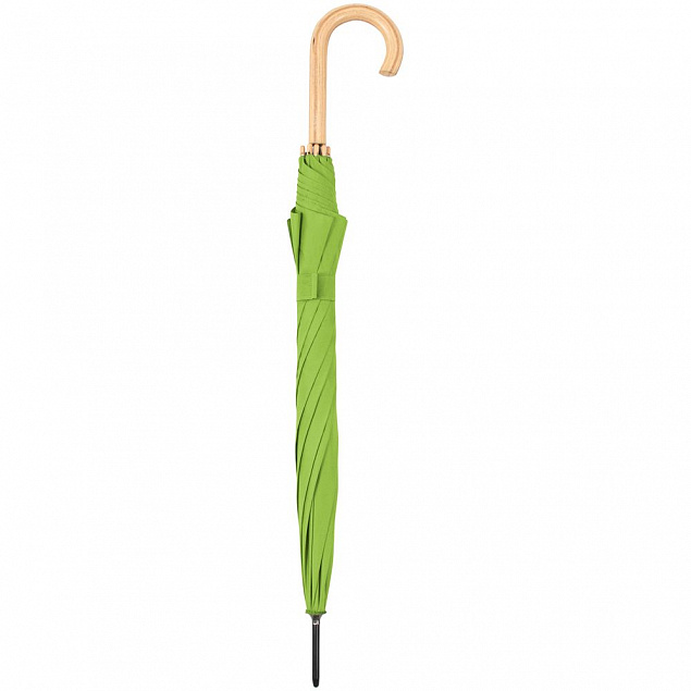 Зонт-трость OkoBrella, зеленое яблоко с логотипом  заказать по выгодной цене в кибермаркете AvroraStore