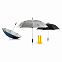Зонт-трость антишторм Hurricane 27, серый с логотипом в Москве заказать по выгодной цене в кибермаркете AvroraStore