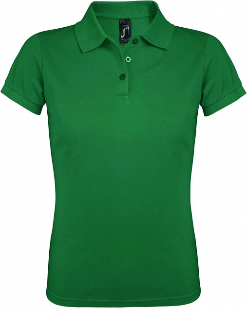 Рубашка поло женская PRIME WOMEN 200 ярко-зеленая с логотипом в Москве заказать по выгодной цене в кибермаркете AvroraStore