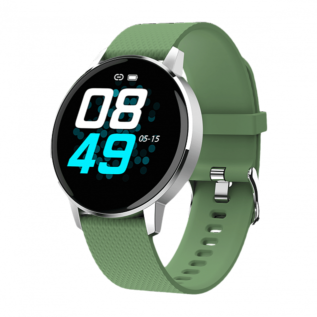 Фитнес часы GEOZON SKY c измерением кислорода в крови, зеленые с логотипом в Москве заказать по выгодной цене в кибермаркете AvroraStore