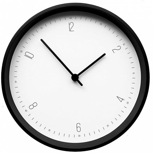 Часы настенные Lyce, белые с черным с логотипом в Москве заказать по выгодной цене в кибермаркете AvroraStore