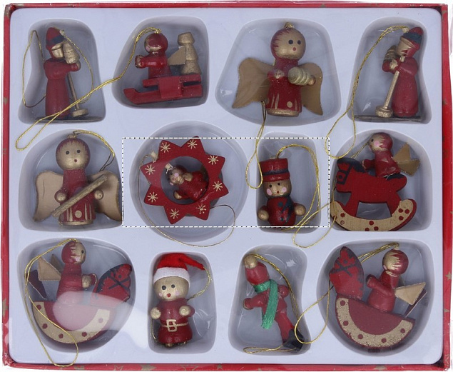 Новогодний набор из 12 игрушек с логотипом в Москве заказать по выгодной цене в кибермаркете AvroraStore