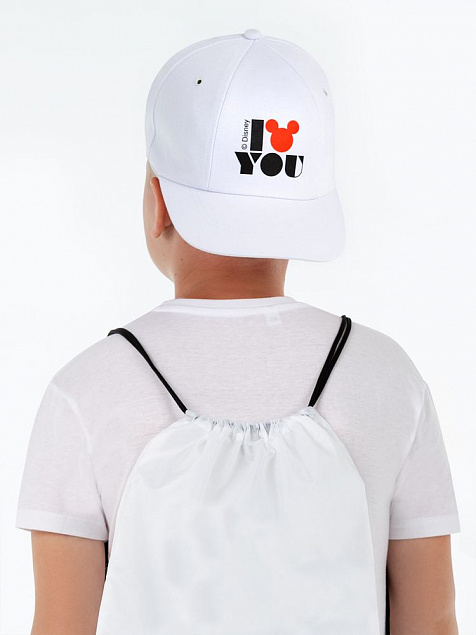 Бейсболка «Микки. I Love You», белая с логотипом в Москве заказать по выгодной цене в кибермаркете AvroraStore