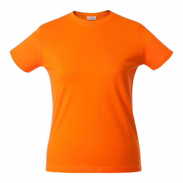 Футболка женская HEAVY LADY, оранжевая с логотипом в Москве заказать по выгодной цене в кибермаркете AvroraStore