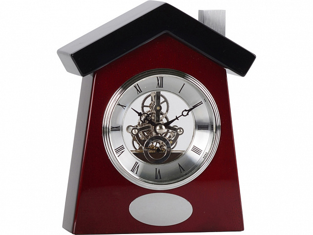 Часы настольные «Домик» с логотипом в Москве заказать по выгодной цене в кибермаркете AvroraStore